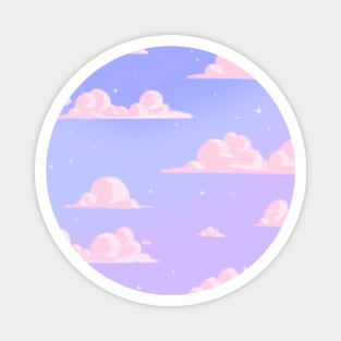 Pink Clouds Purple Sky Lo Fi Magnet